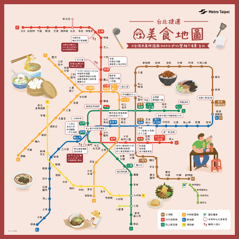 2023台北必比登推介美食地圖